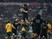New Zealand's lock Sam Whitelock (C) catches the ball in a line out during the final match of the 2015 Rugby World Cup between New Zealand and Australia at Twickenham stadium, south west London, on October 31, 2015