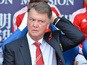 Manchester United's Dutch manager Louis van Gaal awaits kick of in the English Premier League football match between Crystal Palace and Manchester United at Selhurst Park in south London on October 31, 2015