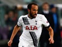 Andros Townsend of Tottenham Hotspur in action during the UEFA Europa League Group J match between RSC Anderlecht and Tottenham Hotspur FC at the Constant Vanden Stock Stadium on October 22, 2015 in Brussels, Belgium.