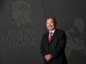 Eddie Jones, the new England Rugby head coach, poses at Twickenham Stadium on November 20, 2015