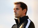 Jackie McNamara, the Dundee United manager looks on during the pre season friendly match between Queens Park Rangers and Dundee United at The Hive on July 22, 2015