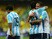 Argentina's Lucas Biglia (R) celebrates with Ezequiel Lavezzi after scoring against Colombia during their Russia 2018 FIFA World Cup South American Qualifiers football match, in Barranquilla on November 17, 2015