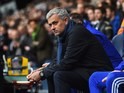 Chelsea boss Jose Mourinho watches on prior to the game with Spurs on November 29, 2015