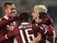 Emiliano Moretti (R) of Torino FC celebrates a goal with team mates during the TIM Cup match between Torino FC and AC Cesena at Stadio Olimpico di Torino on December 1, 2015 in Turin, Italy. 