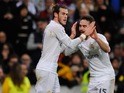 Gareth Bale slaps Daniel Carvajal in the face during the game between Real Madrid and Deportivo La Coruna on January 9, 2016