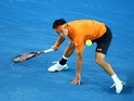 Kei Nishikori in action against Guillermo Garcia-Lopez during day five of the 2016 Australian Open at Melbourne Park on January 22, 2016