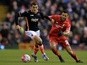 Exeter City's Alex Nicholls and Liverpool's Kevin Stewart during the FA Cup third-round replay on January 20, 2016