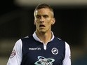 Steve Morison of Millwall in action during the Johnstone's Paint Trophy match against Northampton Town at The Den on October 6, 2015