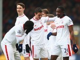 Giannelli Imbula celebrates scoring during the Premier League game between Bournemouth and Stoke City on February 13, 2016