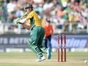 AB de Villiers in action with the bat during the second T20 between South Africa and England on February 20, 2016