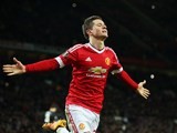 Ander Herrera celebrates scoring during the Europa League game between Manchester United and FC Midtjylland on February 25, 2016