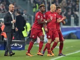 Arjen Robben celebrates during the Champions League game between Juventus and Bayern Munich on February 22, 2016