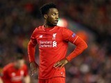 Daniel Sturridge looks on during the Europa League game between Liverpool and Augsburg on February 25, 2016