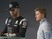 Nico Rosberg leaves the stage behind Lewis Hamilton during a press conference for the kickoff of the new Formula 1 season in Fellbach, south-western Germany, on March 11, 2016