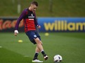 Jamie Vardy in action during an England training session on March 22, 2016
