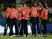 England players celebrate winning the World Twenty20 game between England and Sri Lanka on March 26, 2016