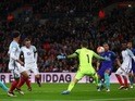 Jamie Vardy scores England's goal against Netherlands at Wembley on March 29, 2016