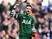 Hugo Lloris celebrates at the end of the Premier League game between Tottenham Hotspur and Manchester United on April 10, 2016
