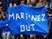 Supporters protest against Roberto Martinez during the Premier League game between Watford and Everton on April 9, 2016