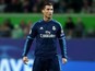 Cristiano Ronaldo looks downbeat during the Champions League quarter-final between Wolfsburg and Real Madrid on April 6, 2016