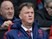 The eternally-outraged Louis van Gaal watches on during the Premier League game between Manchester United and Aston Villa on April 16, 2016