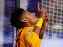 God-fearing Neymar celebrates the eighth during the La Liga game between Deportivo La Coruna and Barcelona on April 20, 2016