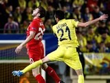 Adam Lallana and a peachy Bruno Soriano in action during the Europa League semi-final between Villarreal and Liverpool on April 28, 2016