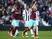 Mark Noble celebrates scoring his side's second goal during the Premier League match between West Bromwich Albion and West Ham United on April 30, 2016