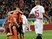 Shakhtar players celebrate scoring with a cheeky spot of coitus during the Europa League semi-final between Shakhtar Donetsk and Sevilla on April 28, 2016