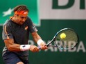 David Ferrer in action during the second round of the French Open on May 26, 2016