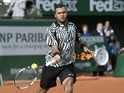 Jo-Wilfried Tsonga in action during the second round of the French Open on May 26, 2016