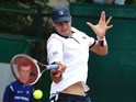 John Isner returns the ball to Kyle Edmund at the French Open on May 25, 2016