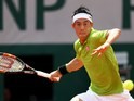 Kei Nishikori in action at the French Open on May 27, 2016