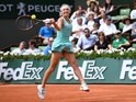 Timea Bacsinszky in action at the French Open on May 28, 2016