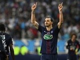 Paris Saint-Germain's Zlatan Ibrahimovic celebrates scoring a goal during the Coupe de France final against Marseille on May 21, 2016