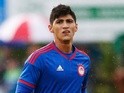Alan Pulido of Olympiacos in action during the pre season friendly match against FC Twente on July 29, 2015
