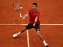Novak Djokovic in action against Andy Murray in the French Open final on June 5, 2016