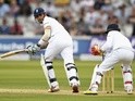 Alex Hales of England bats during day three of the third Test against Sri Lanka at Lord's on June 11, 2016