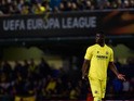 Villarreal's Eric Bailly reacts during the UEFA Europa League Quarter Final first leg match between Villarreal CF and Sparta Prague at El Madrigal on April 7, 2016 in Villarreal, Spain