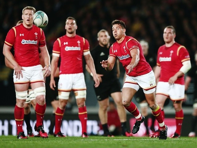 Rhys Webb of Wales with a pass during the international Test match against New Zealand on June 11, 2016