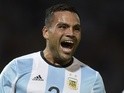 Gabriel Mercado celebrates after scoring for Argentina on March 29, 2016