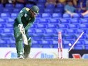 Quinton de Kock is clean bowled by Jerome Taylor during the sixth ODI match of the Tri-Series between West Indies and South Africa on June 15, 2016