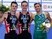 Alistair Brownlee and Jonathan Brownlee of Great Britain and Aaron Royale of Australia pose during the 2016 ITU World Triathlon Leeds on June 12, 2016