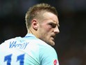 Jamie Vardy of England reacts during the UEFA EURO 2016 round of 16 match between England and Iceland at Allianz Riviera Stadium on June 27, 2016 in Nice, France