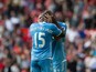 Stoke City defender Bruno Martins Indi hugs a teammate during his side's 1-1 draw with Manchester United at Old Trafford on October 2, 2016