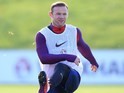 Wayne Rooney in action during England training on October 4, 2016