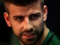 Gerard Pique at a press conference after the Barcelona training session prior to their Champions League match against Manchester City on October 18, 2016