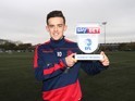 Zach Clough poses with his player of the month award for November 2016 - EMBARGOED UNTIL NOVEMBER 11
