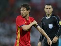 Spain midfielder David Silva in action during his side's international friendly with England at Wembley on November 15, 2016
