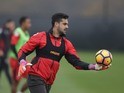 Adam Federici in action during a Bournemouth training session on November 23, 2016